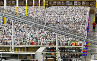 Illustration for article titled The Inside of an Amazon Warehouse is a Terrifying Sight